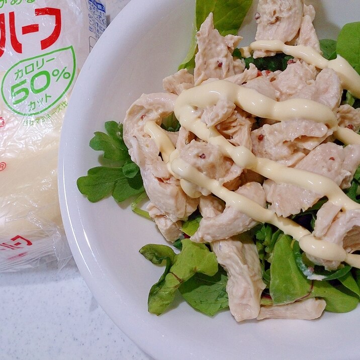 鶏ささみとベビーリーフのサラダ レシピ 作り方 By Hideok8 楽天レシピ